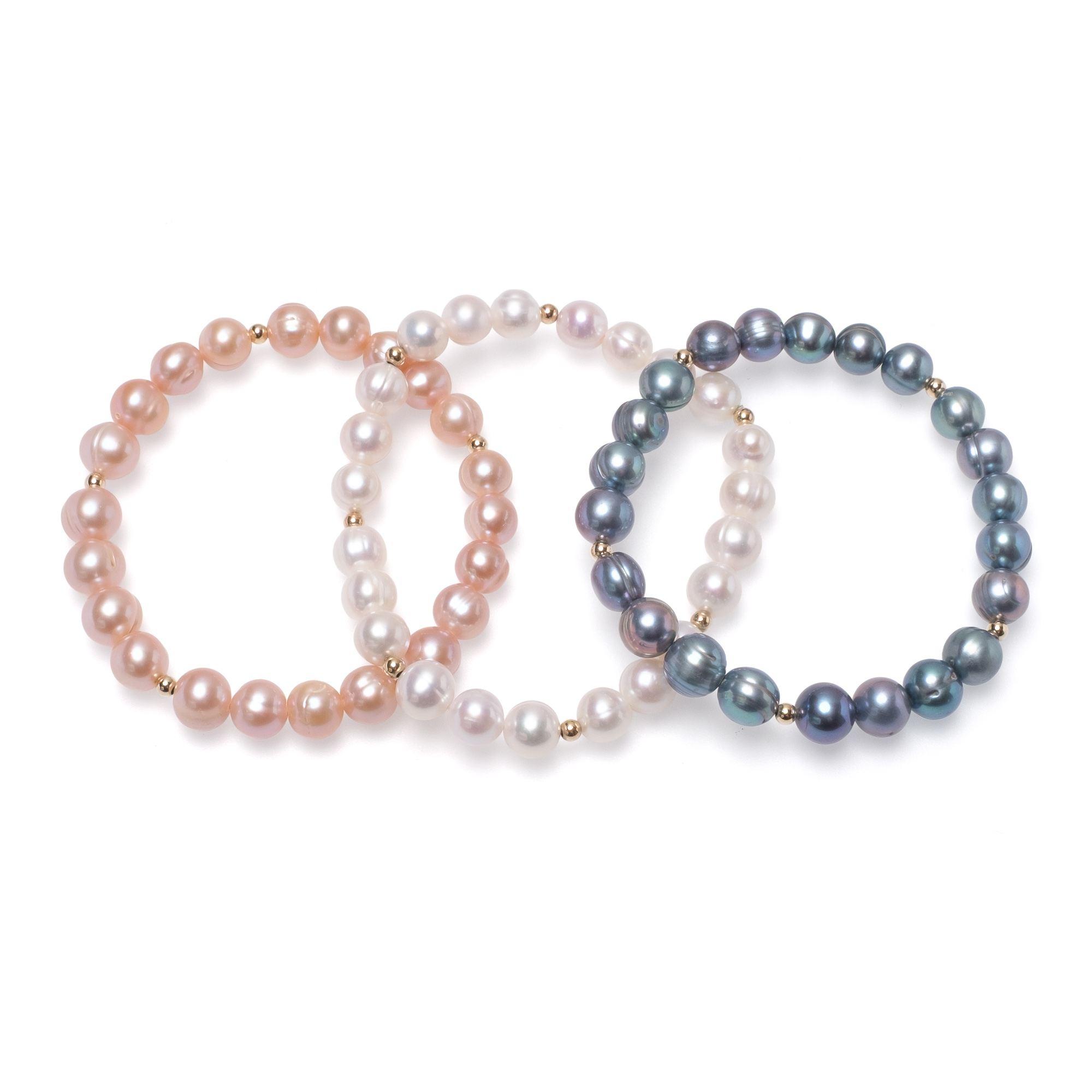 Гривна, тъмни перли 8-9мм ,19см