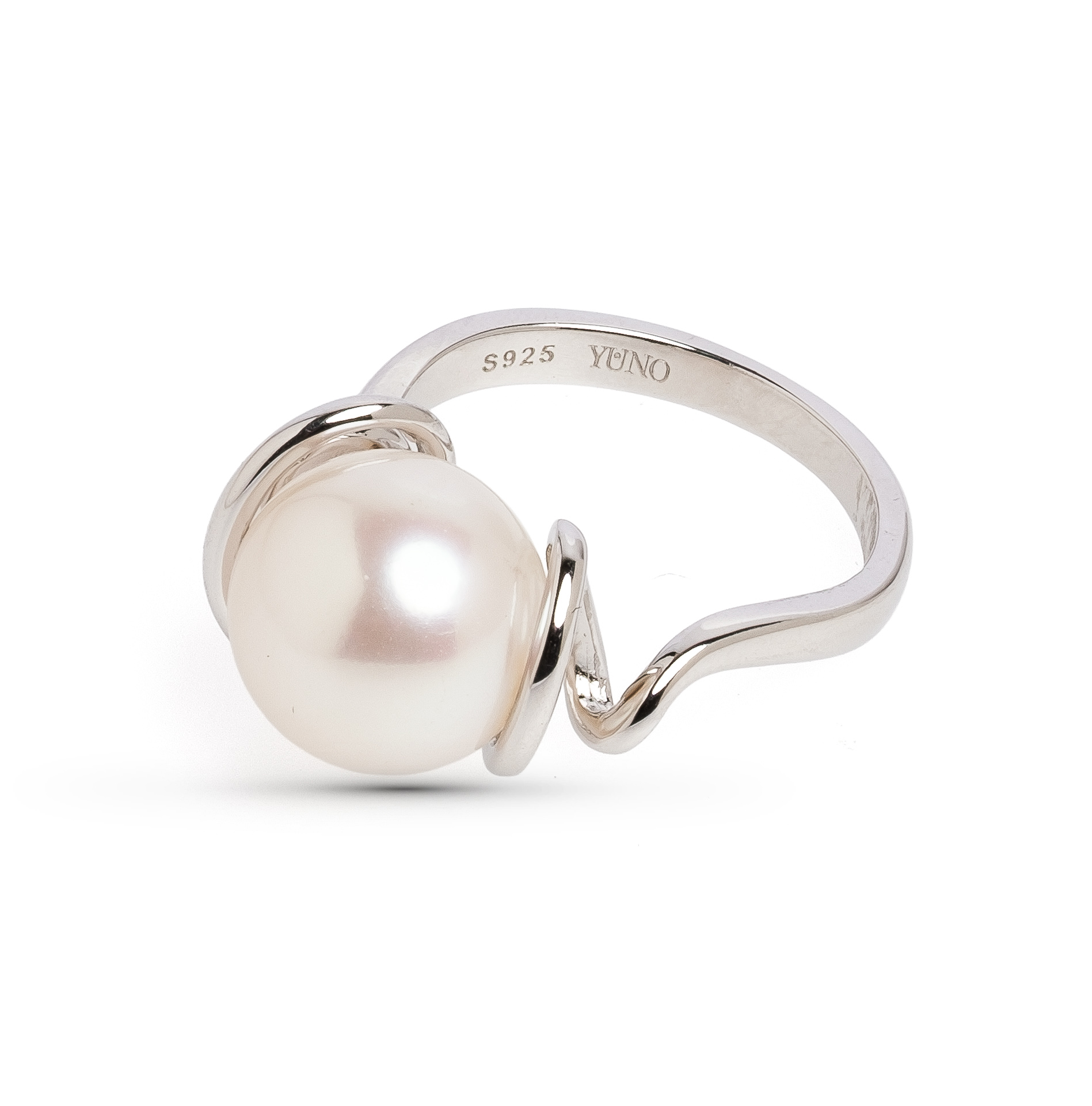 Пръстен сребro, бяла перла 10-11мм